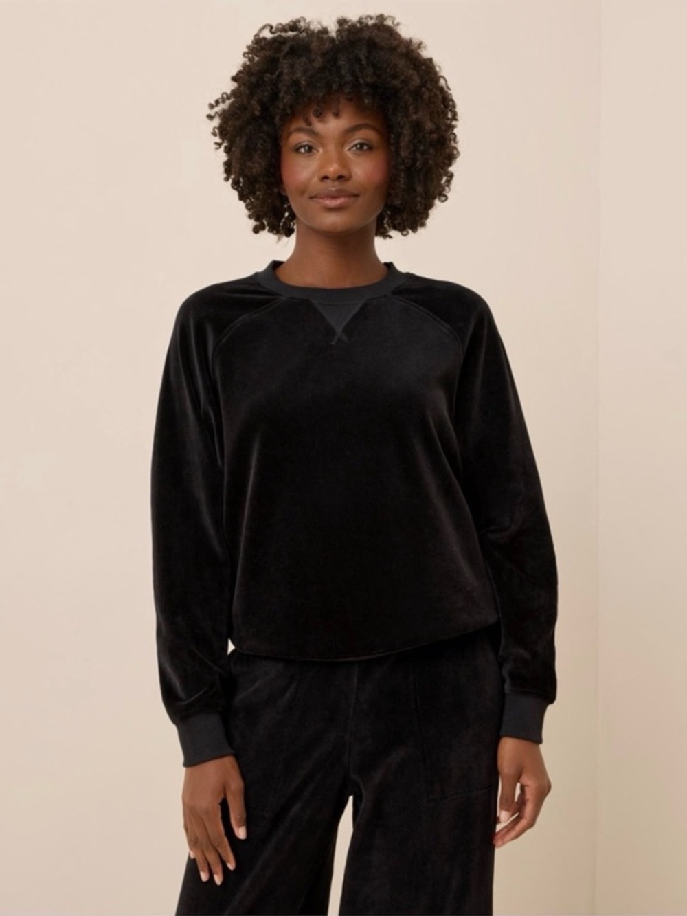 Pact Organic Pure Velour Cozy Pullover Black Size Small Cozy Soft‎ Sweatshirt